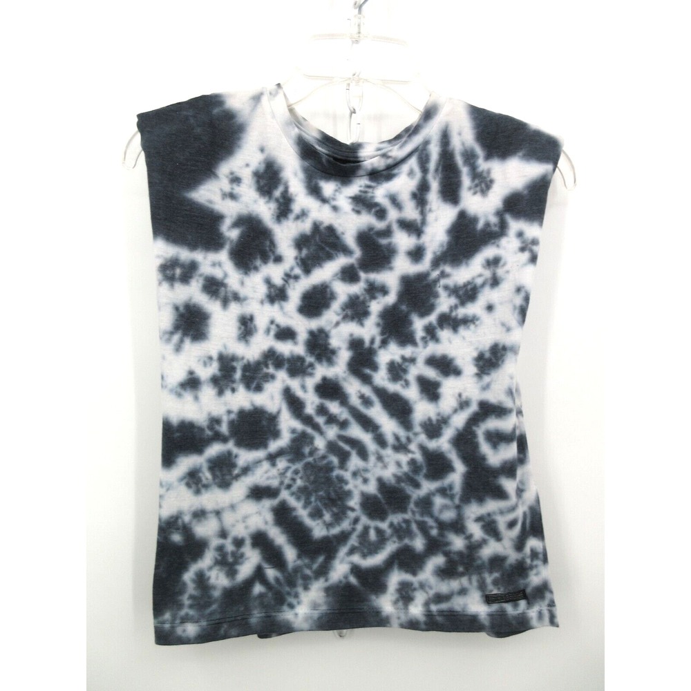 HUDSON KIDS TIE DYE TANK TOP Girl's Size Large 12-14  Black‎ And White